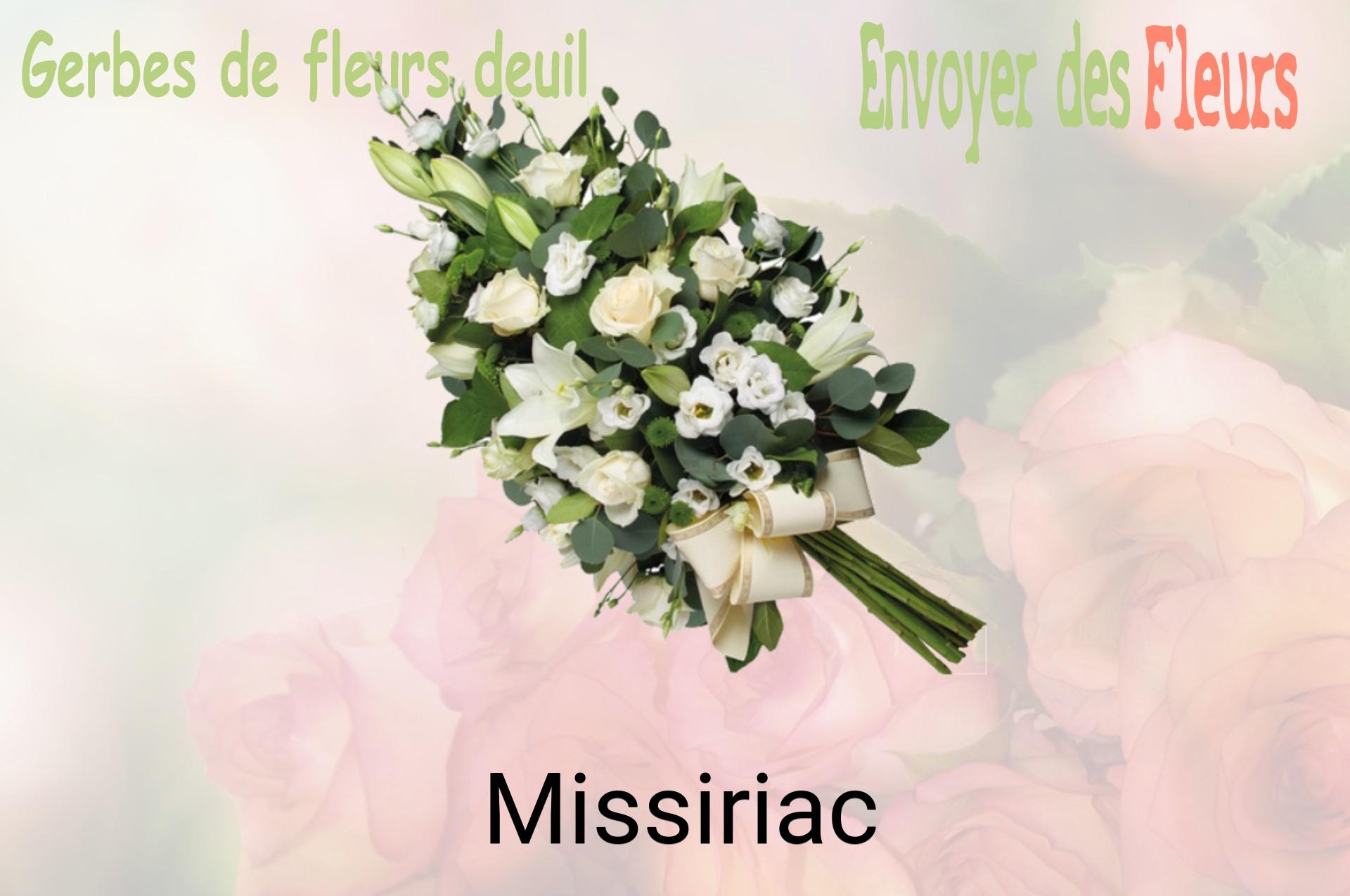 Gerbe de fleurs de deuil livrée à Missiriac